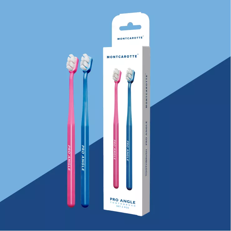 Pro Angle Toothbrush Set Pink Blue