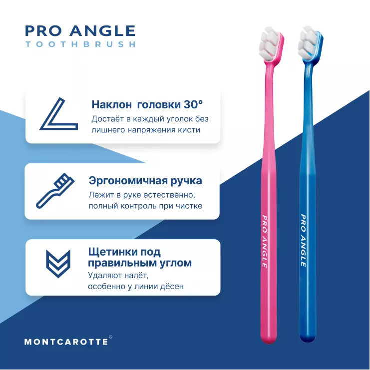 Pro Angle Toothbrush Set Pink Blue