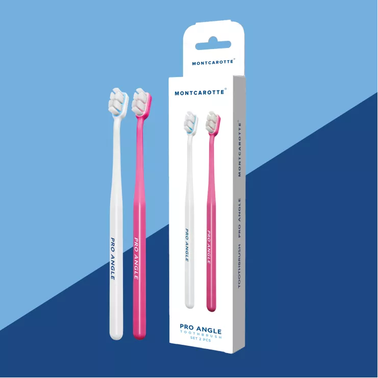 Pro Angle Toothbrush Set White Pink