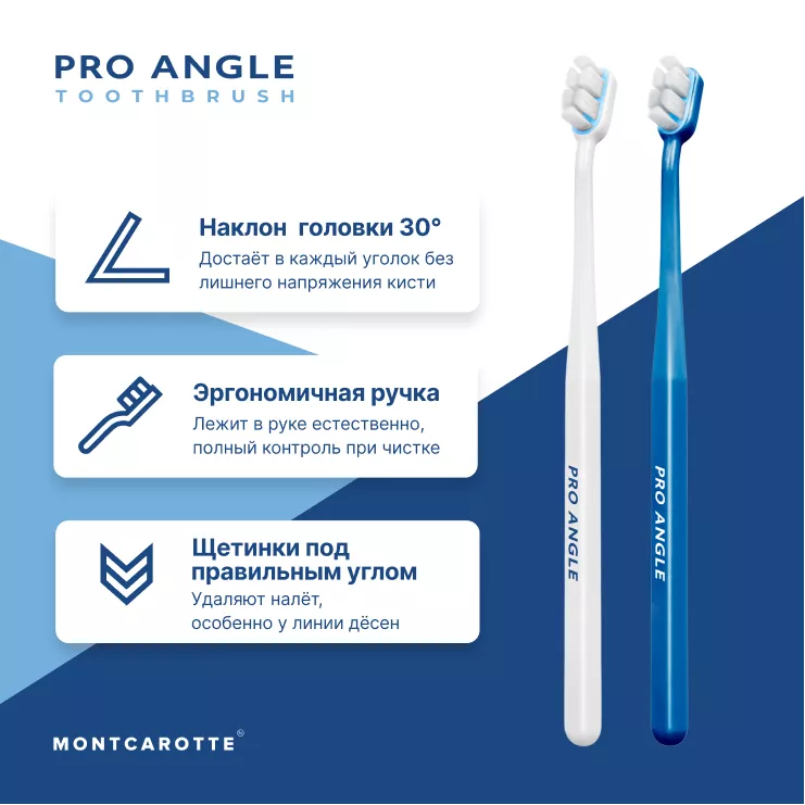 Pro Angle Toothbrush Set White Blue