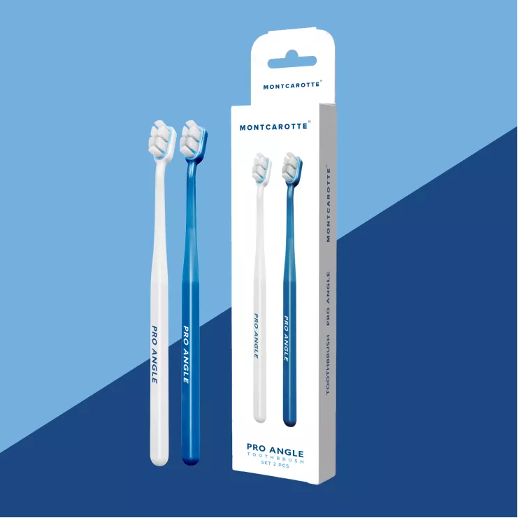 Pro Angle Toothbrush Set White Blue