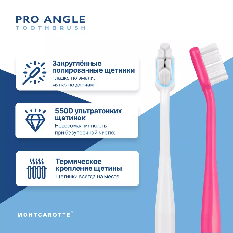Pro Angle Toothbrush Set White Pink