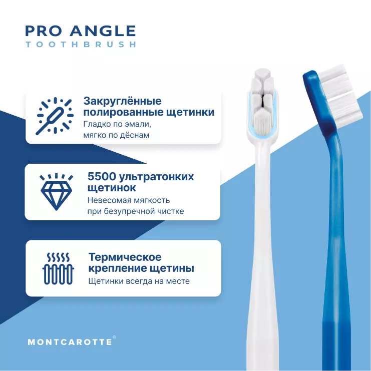 Pro Angle Toothbrush Set White Blue