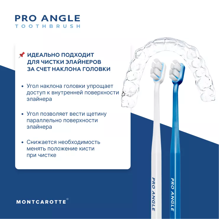 Pro Angle Toothbrush Set White Blue
