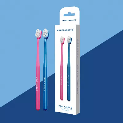 Pro Angle Toothbrush Set Pink Blue