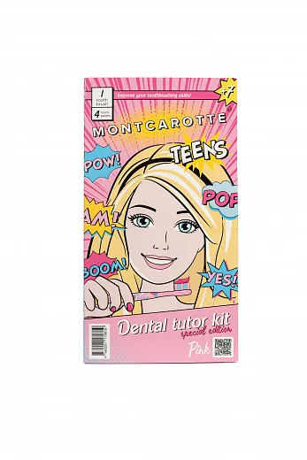 Набор для обучения чистки зубов MontCarotte Teens DENTAL Tutor Kit Pink