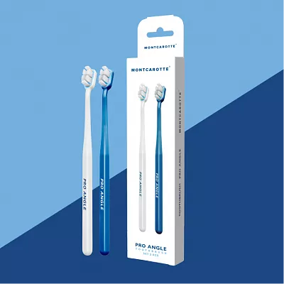Pro Angle Toothbrush Set White Blue