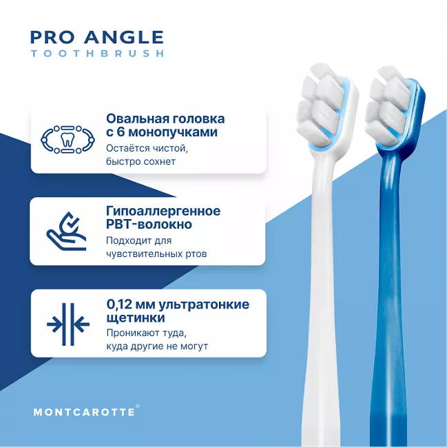 Pro Angle Toothbrush Set White Blue