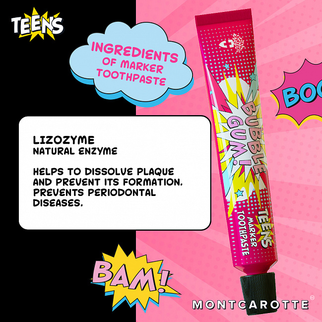 MontCarotte TEENS Marker Toothpaste Bubble Gum MontCarotte TEENS Marker Toothpaste Bubble Gum