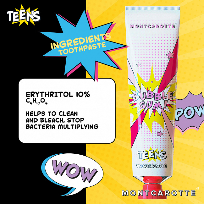 MontCarotte TEENS Toothpaste Bubble Gum