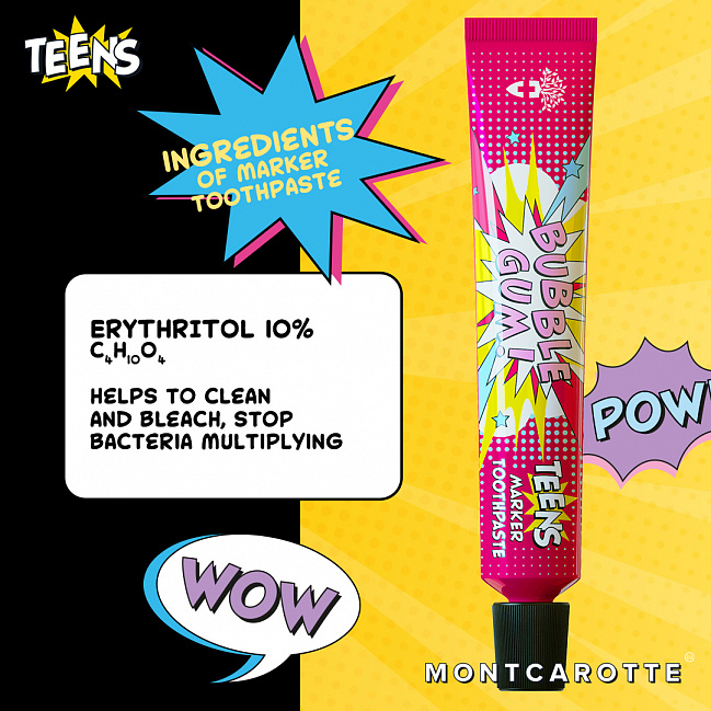 MontCarotte TEENS Marker Toothpaste Bubble Gum MontCarotte TEENS Marker Toothpaste Bubble Gum