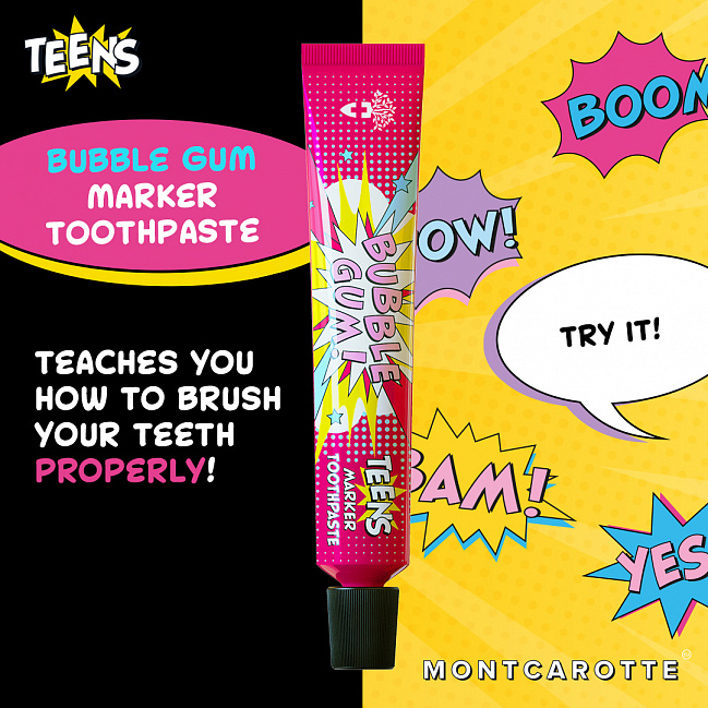 MontCarotte TEENS Marker Toothpaste Bubble Gum MontCarotte TEENS Marker Toothpaste Bubble Gum