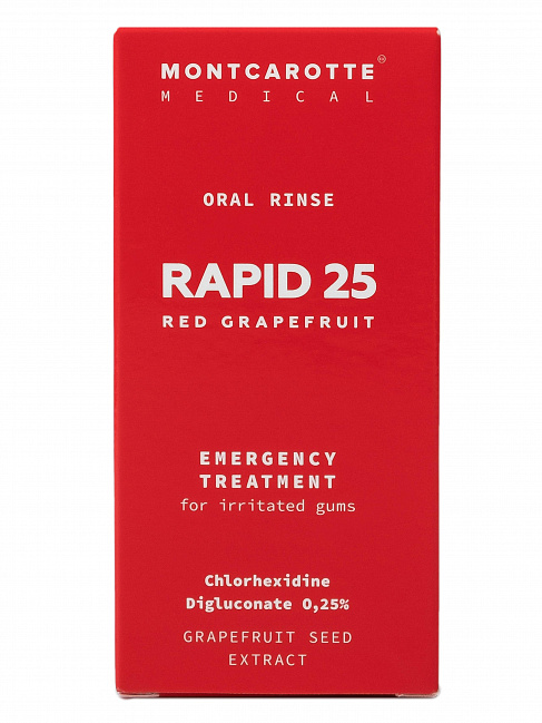 ORAL RINSE RAPID 25 RED GRAPEFRUIT, 100 ml ORAL RINSE RAPID 25 RED GRAPEFRUIT, 100 ml