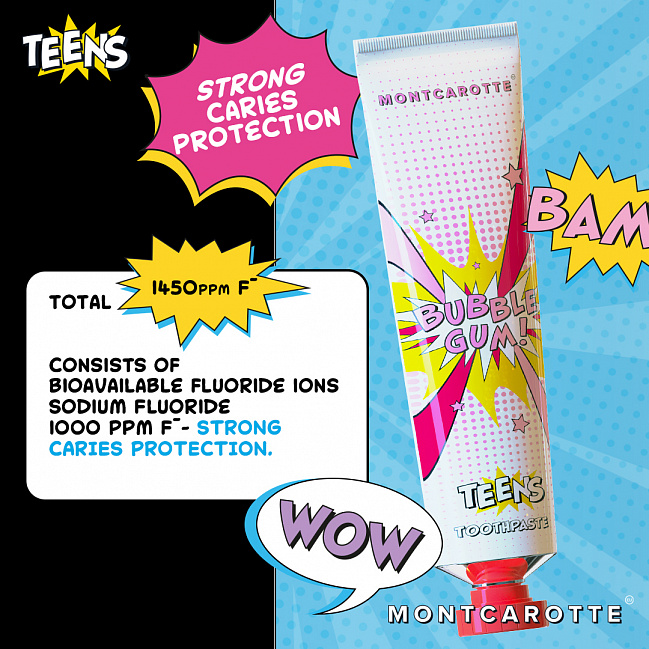 MontCarotte TEENS Toothpaste Bubble Gum