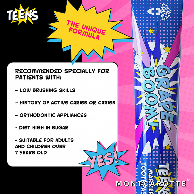 MontCarotte TEENS Marker Toothpaste Grape Boom