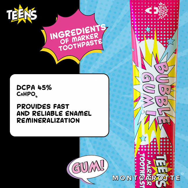 MontCarotte TEENS Marker Toothpaste Bubble Gum MontCarotte TEENS Marker Toothpaste Bubble Gum
