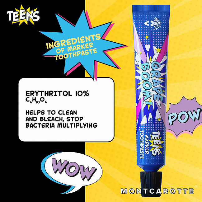 MontCarotte TEENS Marker Toothpaste Grape Boom