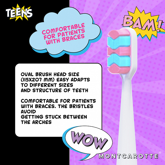 MontCarotte TEENS Toothbrush WHITE