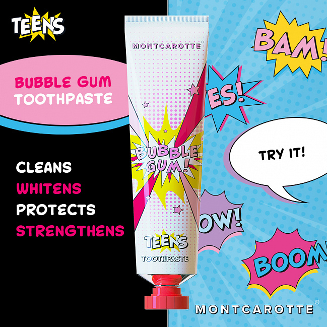 MontCarotte TEENS Toothpaste Bubble Gum