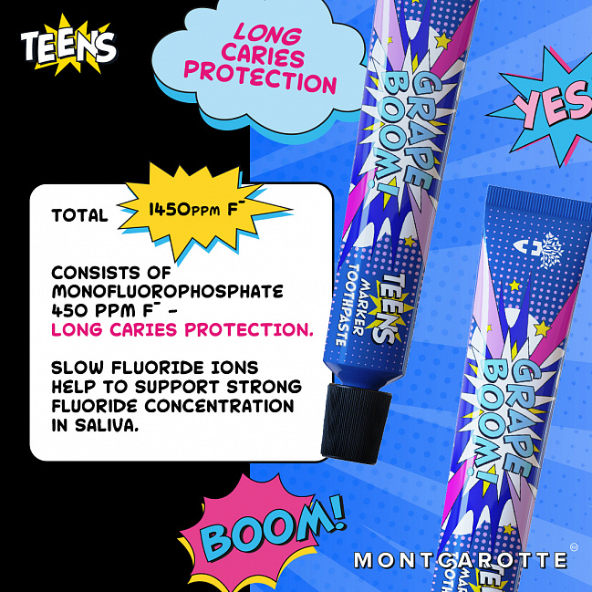 MontCarotte TEENS Marker Toothpaste Grape Boom