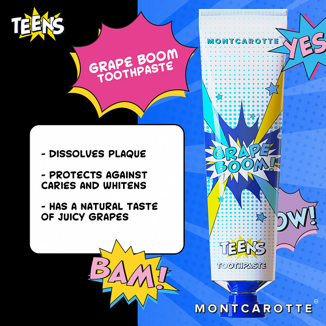 MontCarotte TEENS Toothpaste Grape Boom MontCarotte TEENS Toothpaste Grape Boom