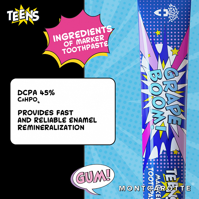 MontCarotte TEENS Marker Toothpaste Grape Boom