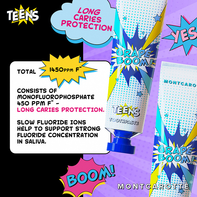 MontCarotte TEENS Toothpaste Grape Boom MontCarotte TEENS Toothpaste Grape Boom