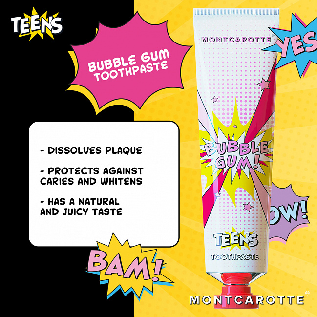 MontCarotte TEENS Toothpaste Bubble Gum