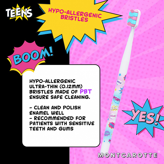 MontCarotte TEENS Toothbrush WHITE