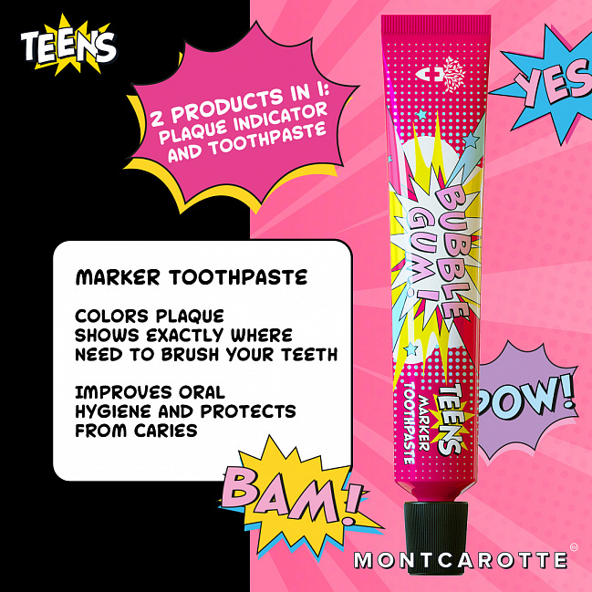 MontCarotte TEENS Marker Toothpaste Bubble Gum MontCarotte TEENS Marker Toothpaste Bubble Gum