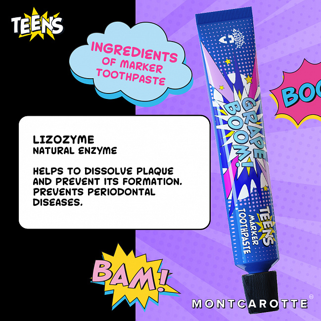 MontCarotte TEENS Marker Toothpaste Grape Boom